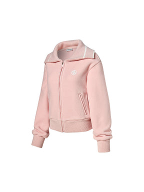 ニットカラーフリースジャンパー