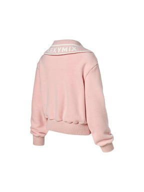 ニットカラーフリースジャンパー