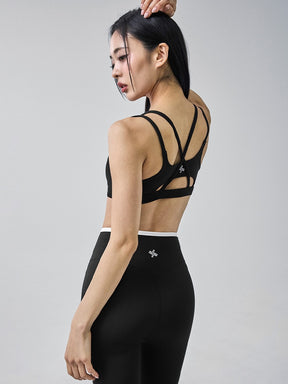 オーバーラップ 配色ライン レギンス