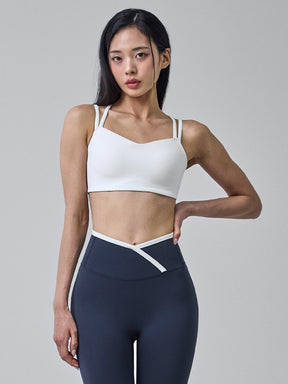 オーバーラップ 配色ライン レギンス