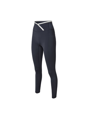 オーバーラップ 配色ライン レギンス