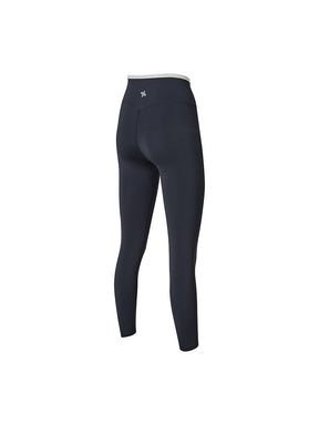 オーバーラップ 配色ライン レギンス