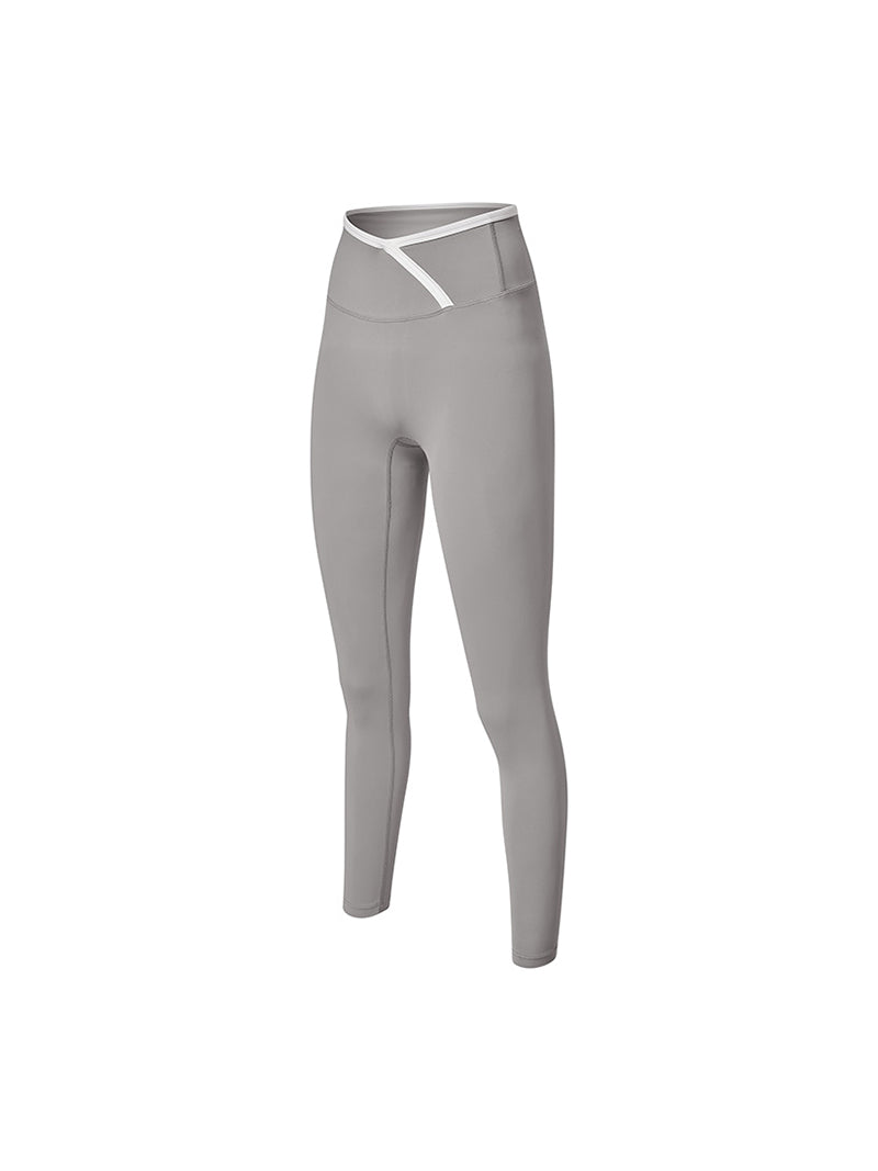 オーバーラップ 配色ライン レギンス