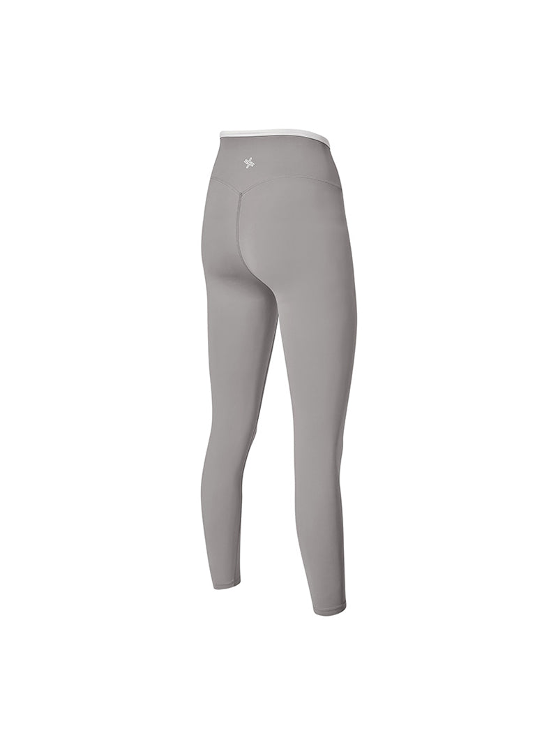 オーバーラップ 配色ライン レギンス