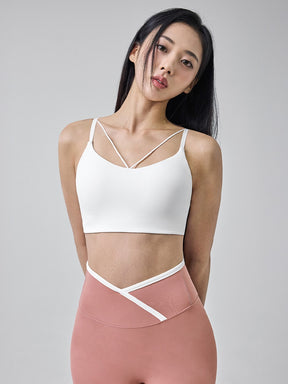 オーバーラップ 配色ライン レギンス