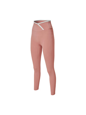 オーバーラップ 配色ライン レギンス