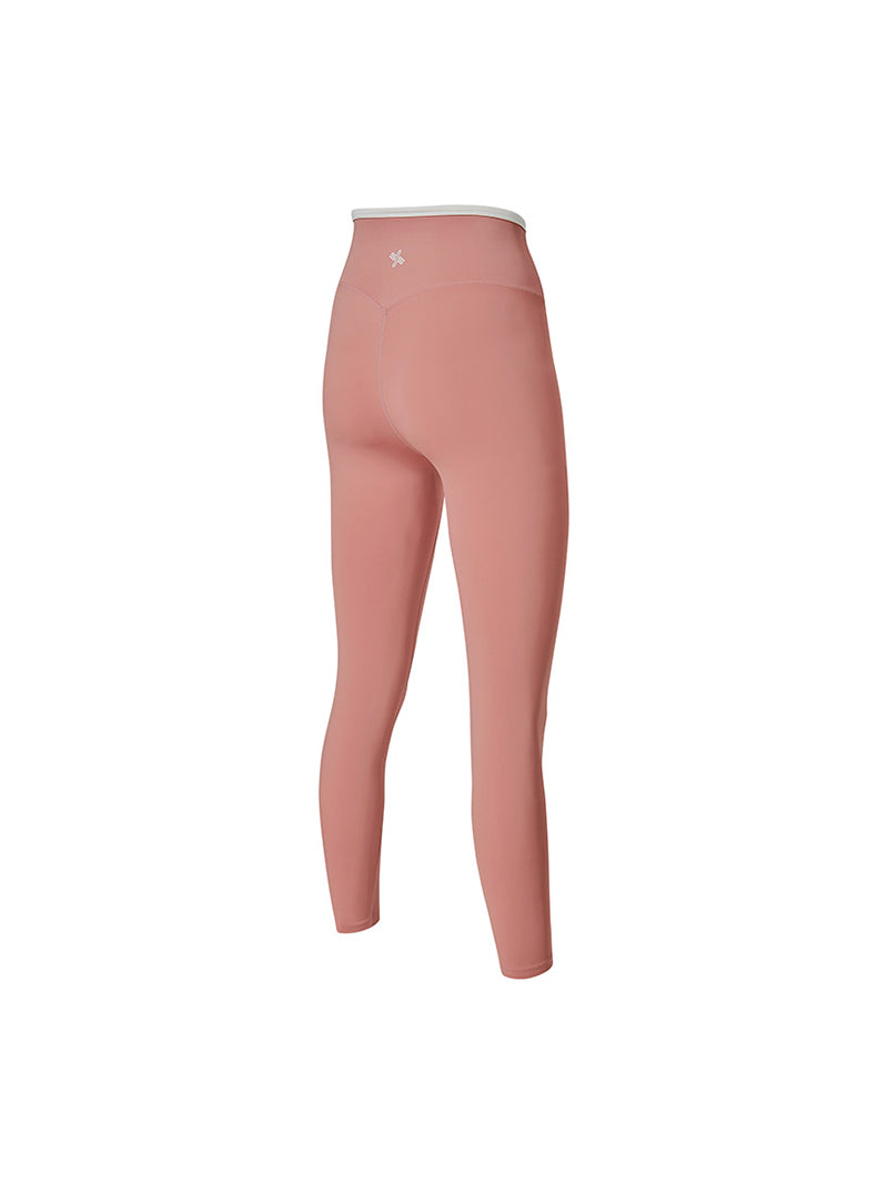 オーバーラップ 配色ライン レギンス