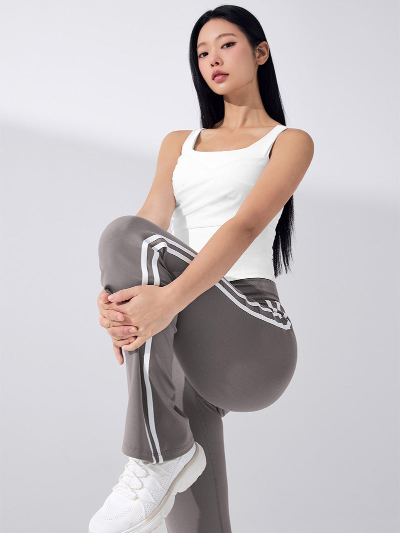 コンフォートファイン サイドライン フレアレギンス ショート丈&ロング丈