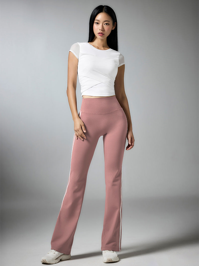 コンフォートファイン サイドライン フレアレギンス ショート丈&ロング丈