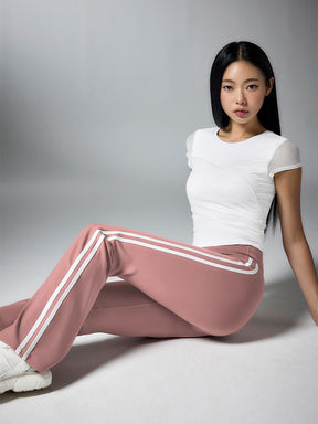 コンフォートファイン サイドライン フレアレギンス ショート丈&ロング丈