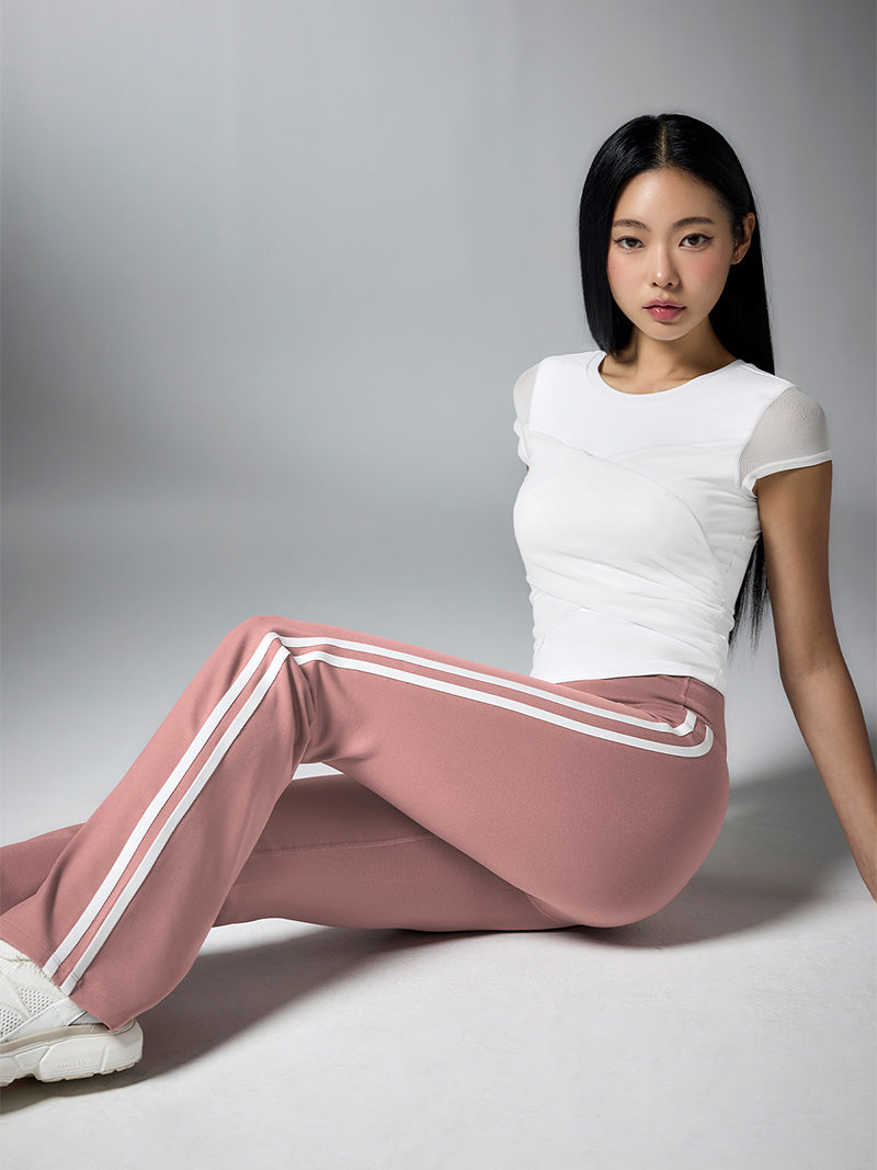 コンフォートファイン サイドライン フレアレギンス ショート丈&ロング丈