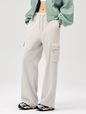 【裏起毛】ソフトコーデュロイ カーゴ ワイドパンツ