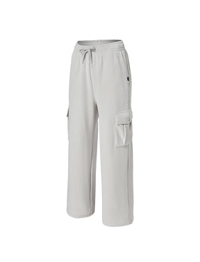 【裏起毛】ソフトコーデュロイ カーゴ ワイドパンツ