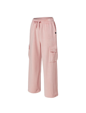 【裏起毛】ソフトコーデュロイ カーゴ ワイドパンツ