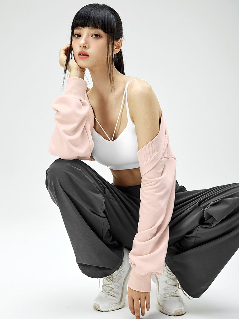 リップストップ カーゴ風 ワイドパンツ