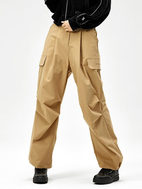 リップストップ カーゴ風 ワイドパンツ