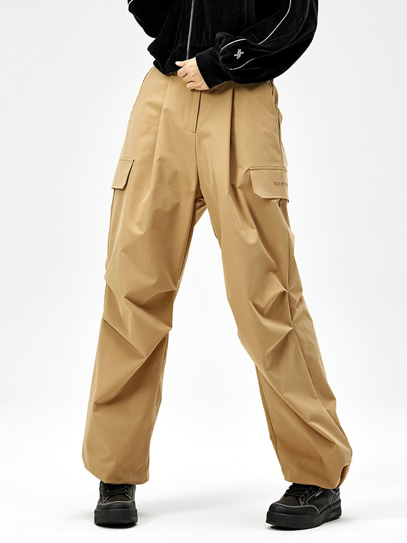 リップストップ カーゴ風 ワイドパンツ