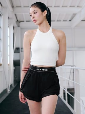 ウーブン ロゴ入りバンド 2in1 ショートパンツ