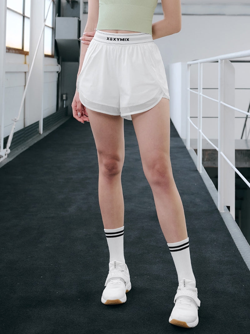 ウーブン ロゴ入りバンド 2in1 ショートパンツ