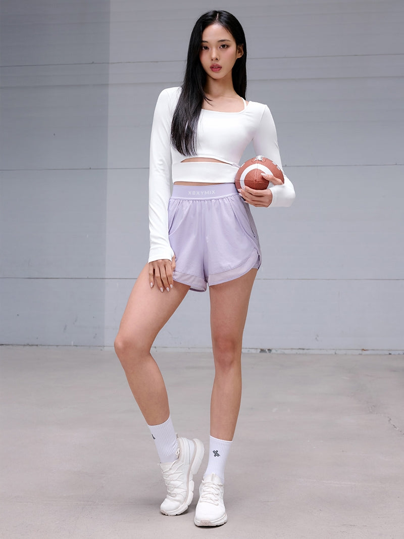 ウーブン ロゴ入りバンド 2in1 ショートパンツ