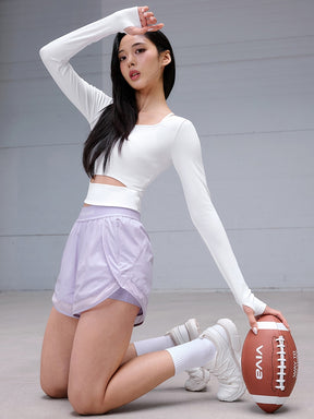 ウーブン ロゴ入りバンド 2in1 ショートパンツ