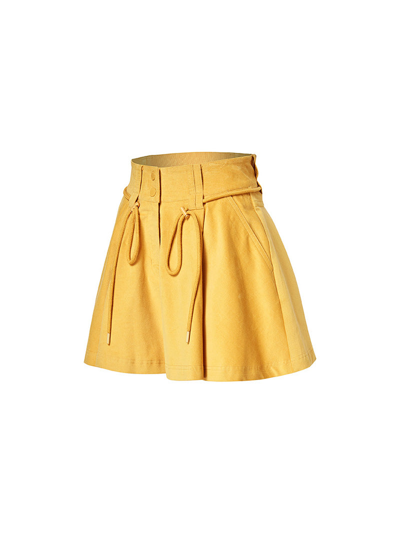 コーデュロイ フレア キュロットパンツ