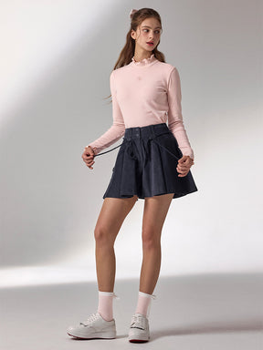 コーデュロイ フレア キュロットパンツ