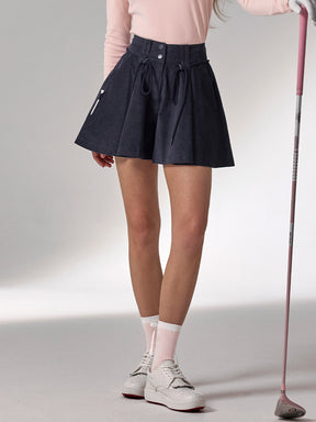 コーデュロイ フレア キュロットパンツ