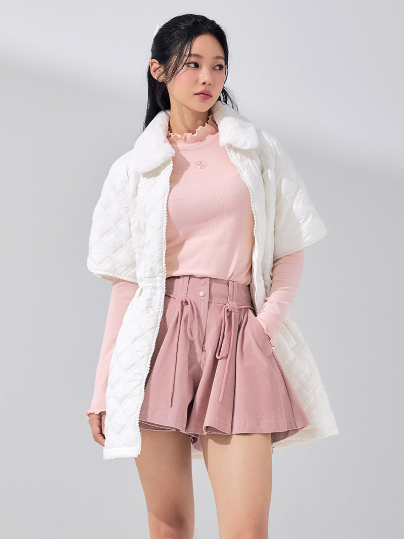 コーデュロイ フレア キュロットパンツ