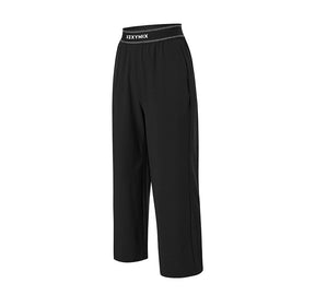 ロゴ入りバンド ワイドパンツ