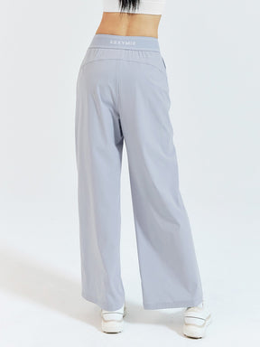 ロゴ入りバンド ワイドパンツ