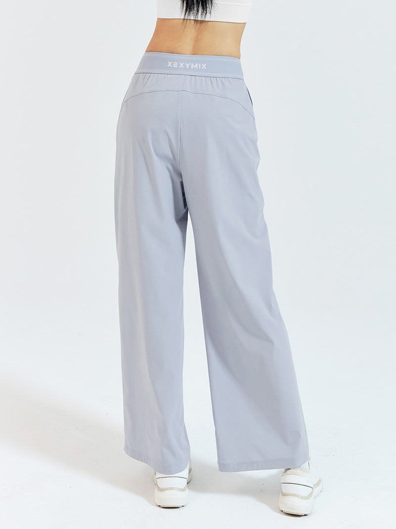 ロゴ入りバンド ワイドパンツ