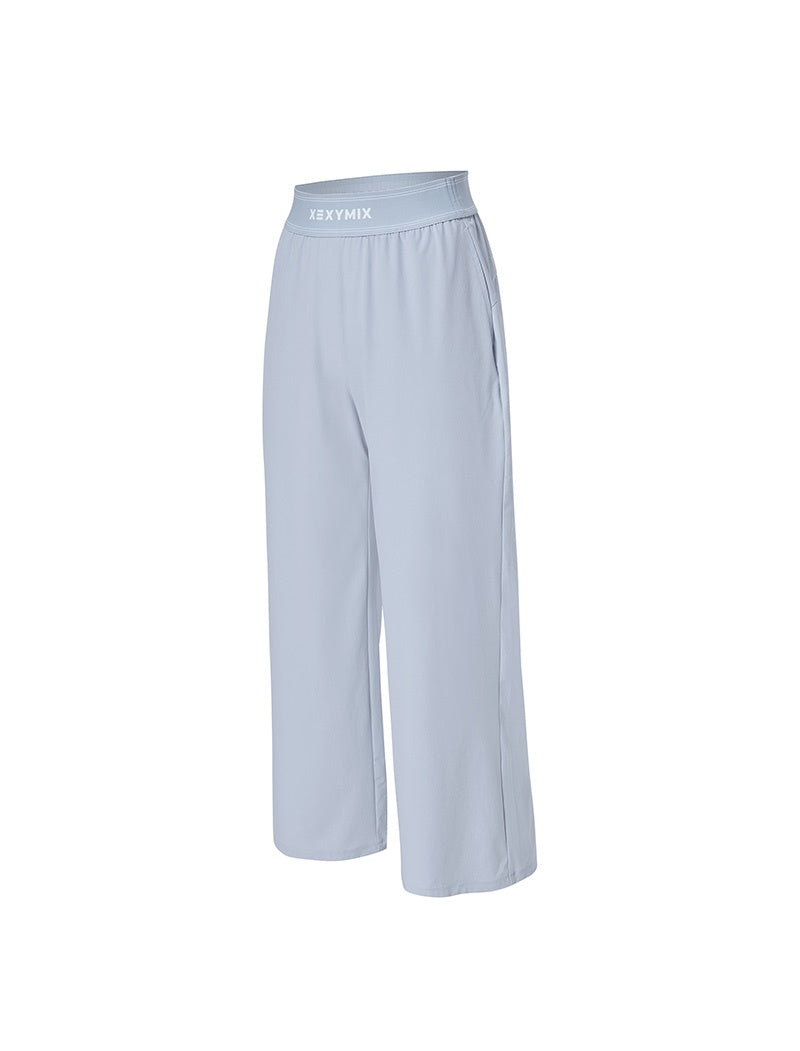 ロゴ入りバンド ワイドパンツ