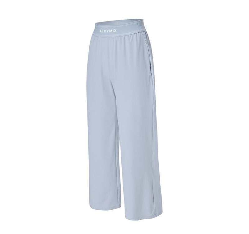 ロゴ入りバンド ワイドパンツ