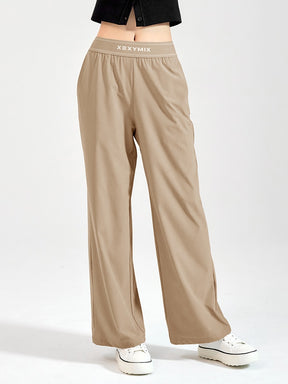 ロゴ入りバンド ワイドパンツ