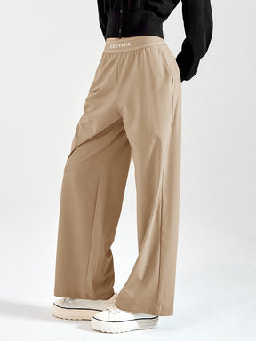 ロゴ入りバンド ワイドパンツ