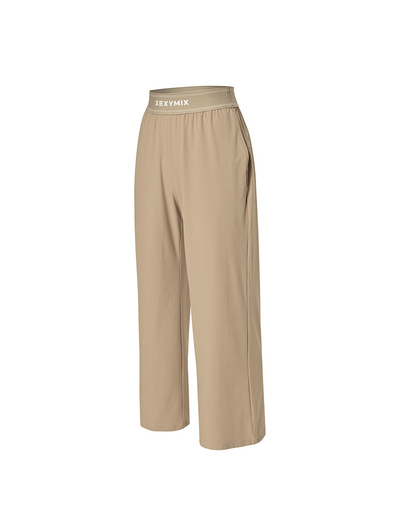 ロゴ入りバンド ワイドパンツ