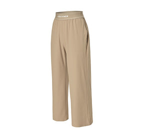 ロゴ入りバンド ワイドパンツ