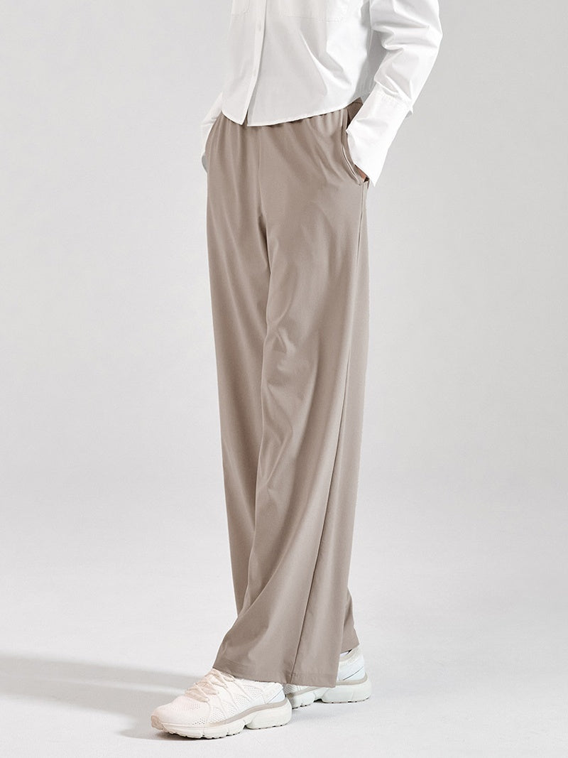 ロゴ入りバンド ワイドパンツ