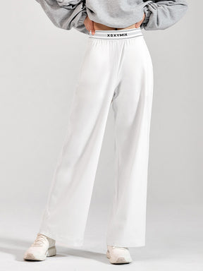 ロゴ入りバンド ワイドパンツ