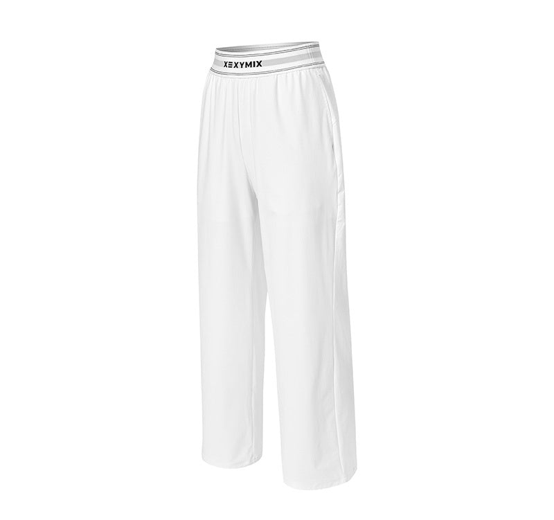 ロゴ入りバンド ワイドパンツ