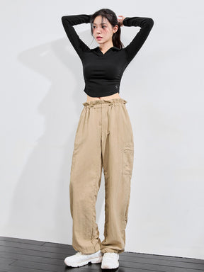 ウエストポイント カーゴ風 ワイドパンツ