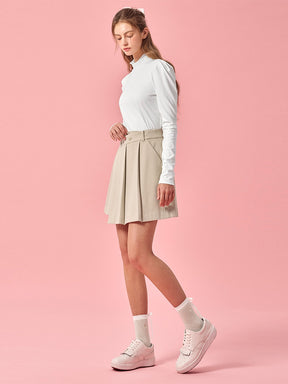 アシンメトリー プリーツ ラップスカート