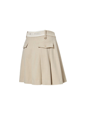 アシンメトリー プリーツ ラップスカート