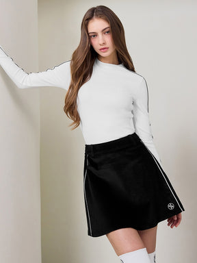 コーデュロイ 配色パイピング スカート (単品)