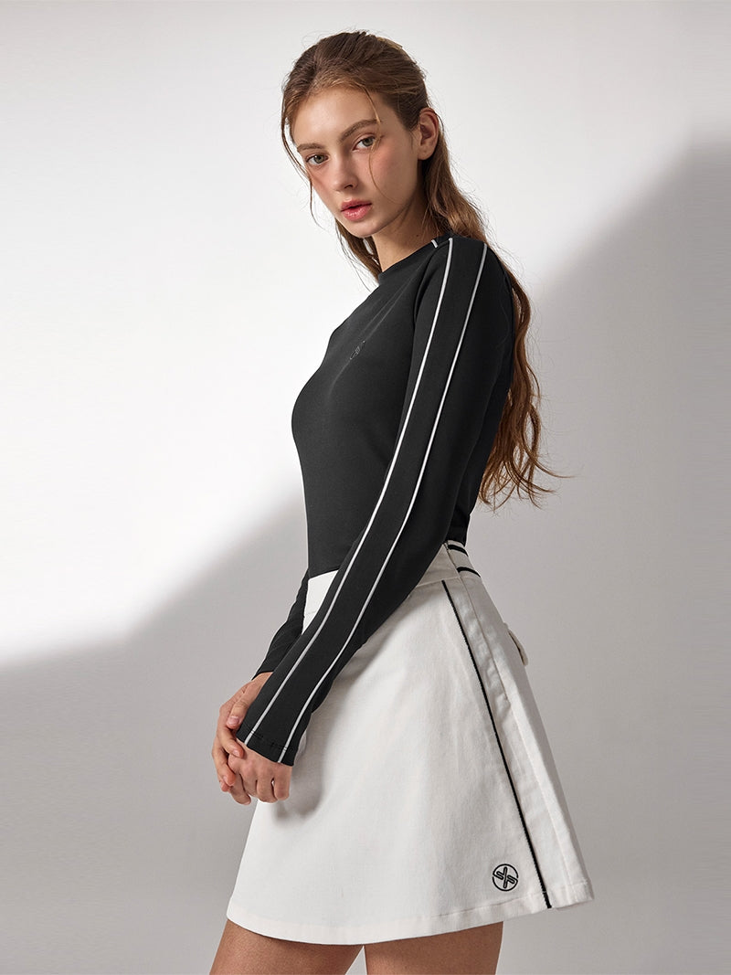 コーデュロイ 配色パイピング スカート (単品)