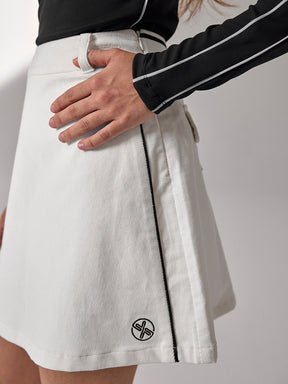 コーデュロイ 配色パイピング スカート (単品)