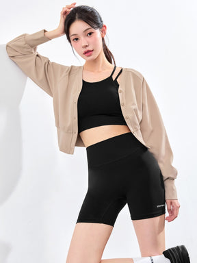 ワッフル地 ボリューム カーディガン