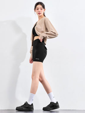 ワッフル地 ボリューム カーディガン