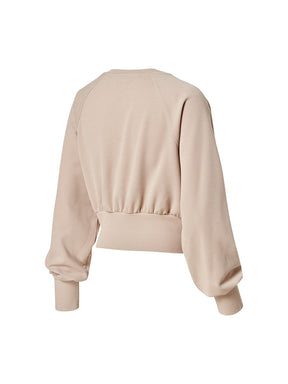 ワッフル地 ボリューム カーディガン